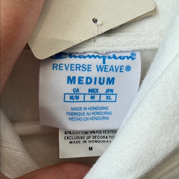 Champion White Sweater with Ribbed Cuffs and Relaxed Fit - Picture 6 of 9